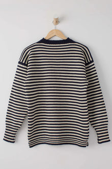  Le Tricoteur Guernsey sweater - navy / aran