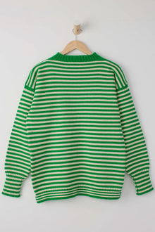  Le Tricoteur Guernsey sweater - Kelly green and Aran