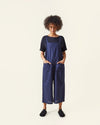 Grace Linen Jumpsuit Navy
