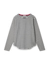 Fleur stripe t-shirt  - white/navy