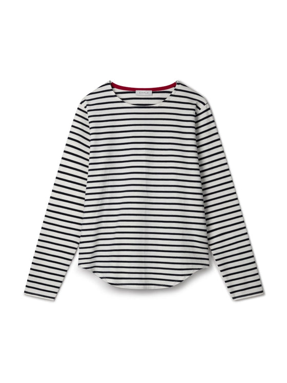 Fleur stripe t-shirt  - white/navy