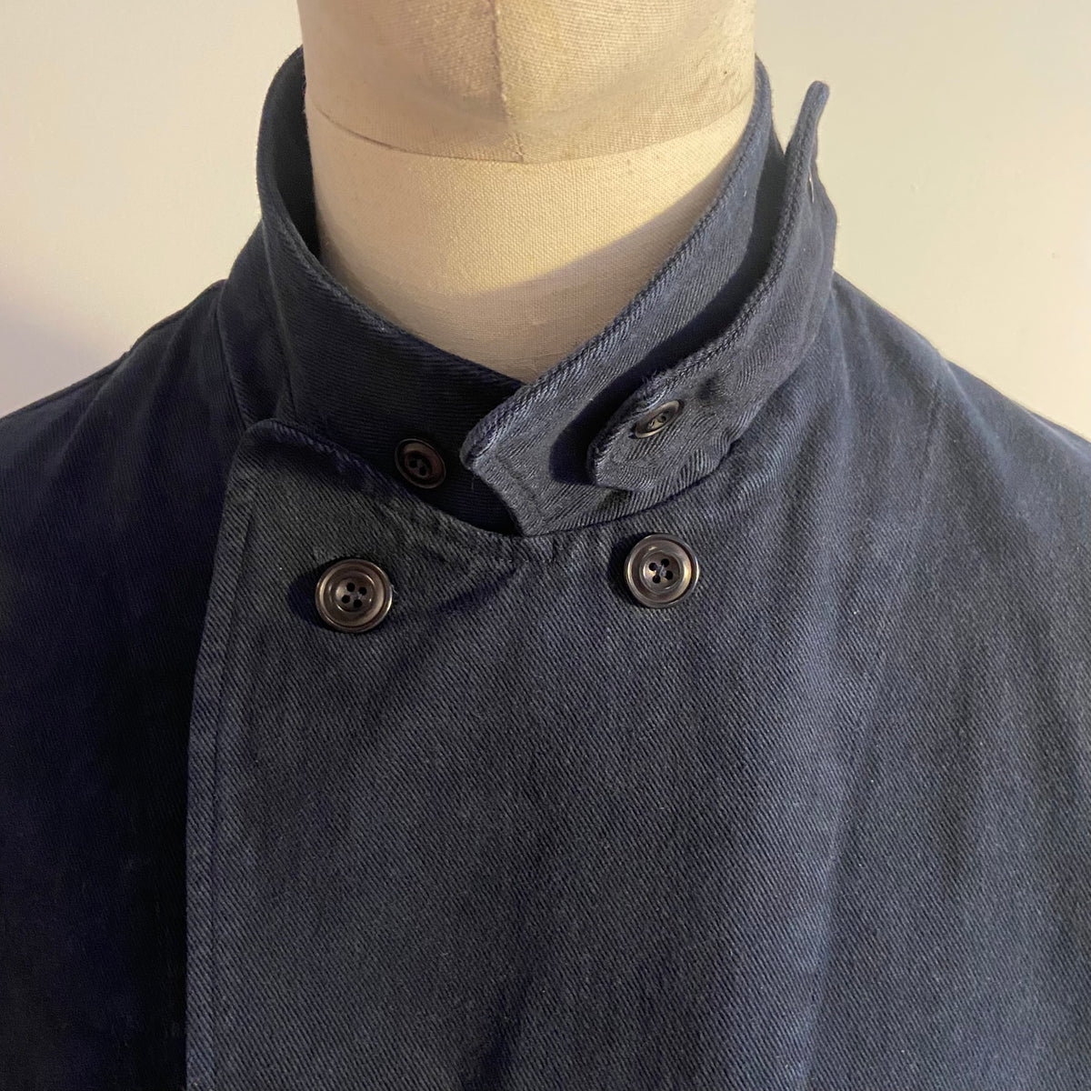 Overstrand double breasted cotton drill workwear jacket