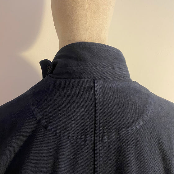 Overstrand double breasted cotton drill workwear jacket