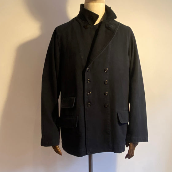Overstrand double breasted cotton drill workwear jacket