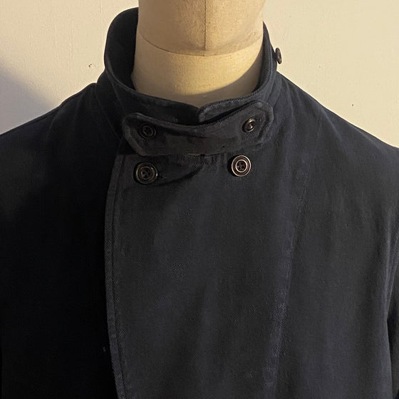 Overstrand double breasted cotton drill workwear jacket