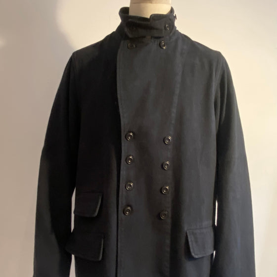 Overstrand double breasted cotton drill workwear jacket
