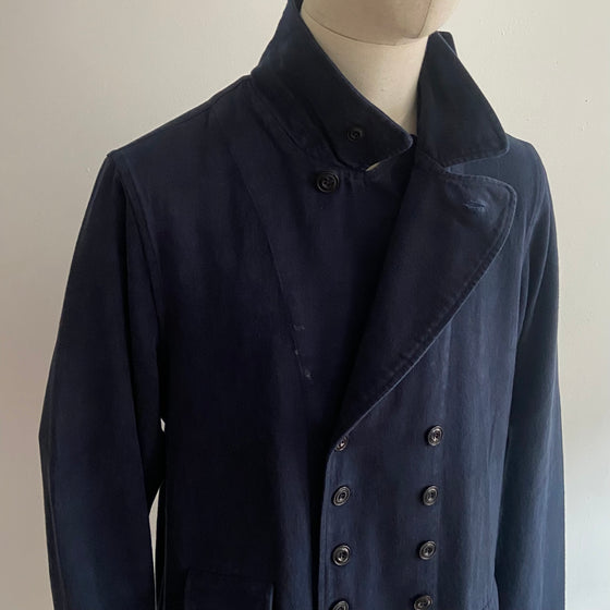 Overstrand double breasted cotton drill workwear jacket
