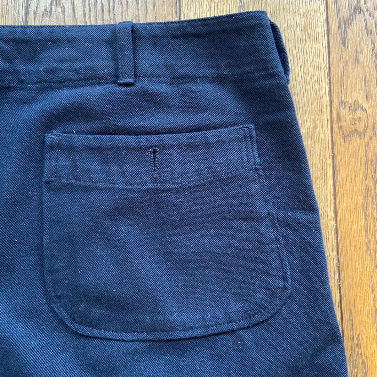 Overstrand cotton drill flat front workwear trousers
