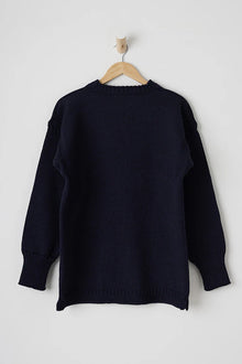  Le Tricoteur Rocquaine Guernsey sweater - navy blue