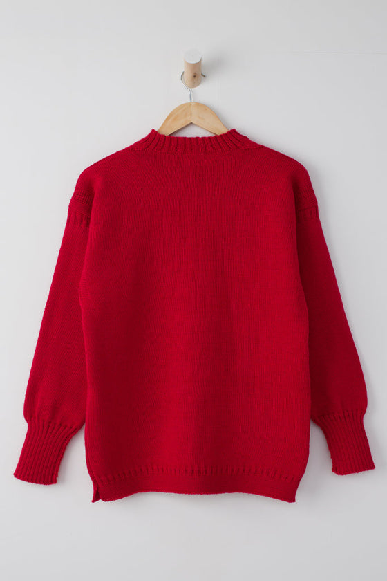 Le Tricoteur Rocquaine Guernsey sweater - red